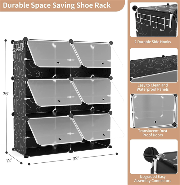 Shoe rack with cover